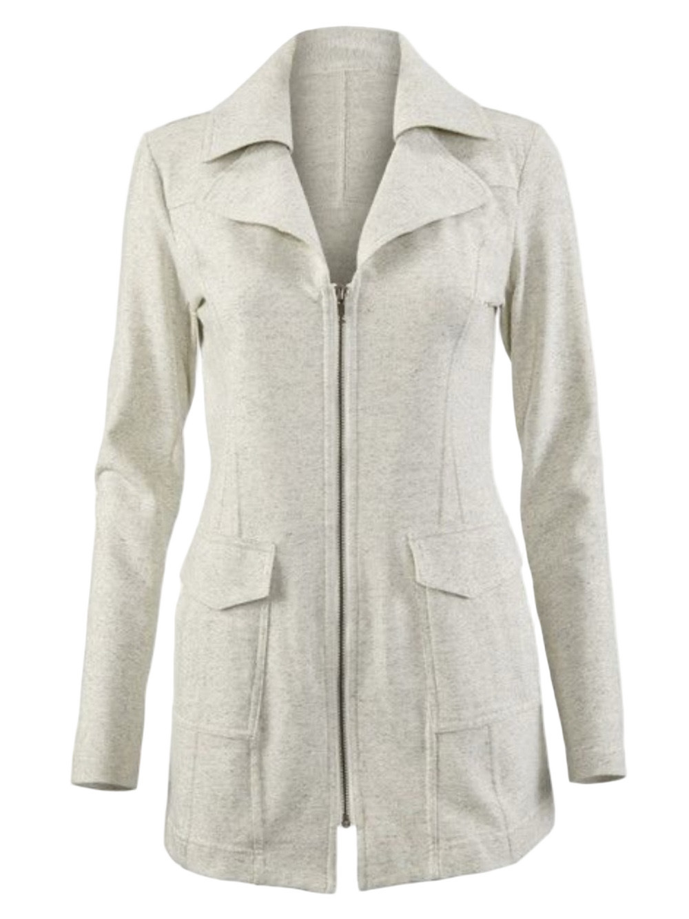 CABI Full Zip Cotton Longline Jacket